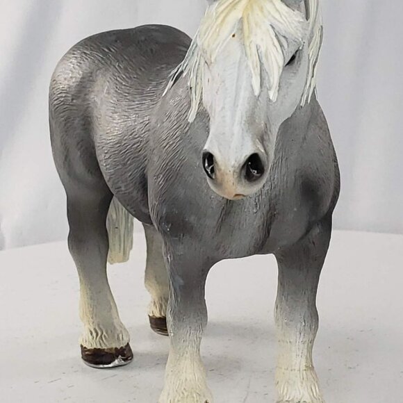 Schleich Percheron Stallion Dapple Grey Horse #13623 - Picture 2 of 5